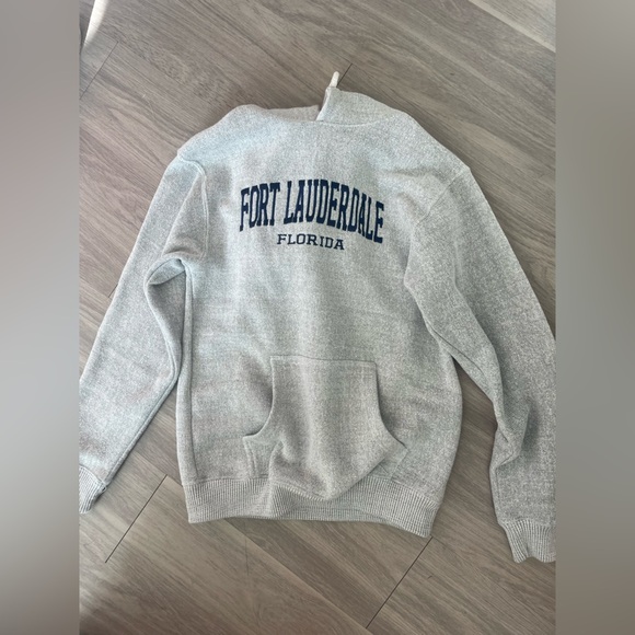 Comfortex light grey Fort Lauderdale sweatshirt hoodie - Picture 1 of 4